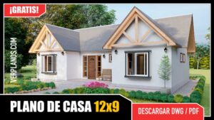 Plano de Casa de 3 Dormitorios y 2 Baños