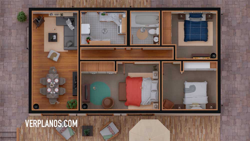 Vista previa de su planta plano de casa económica