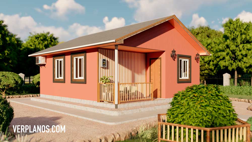 Vista previa fachada plano de casa económica