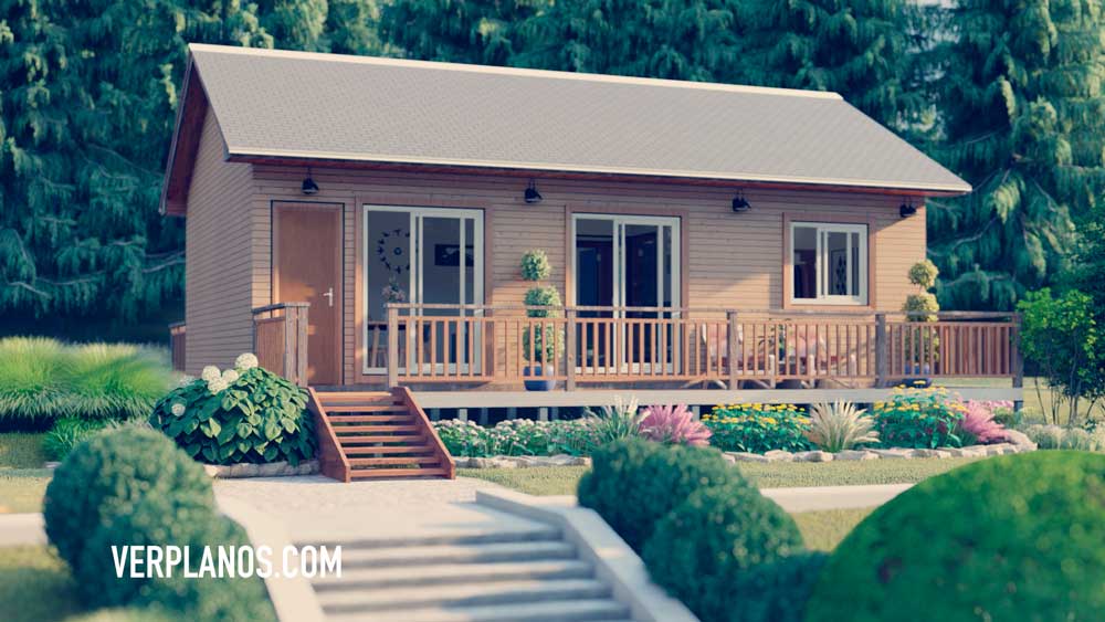 Vista previa del plano de casa prefabricada: Fachada