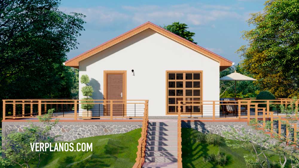 Vista previa de su fachada plano de casa económica