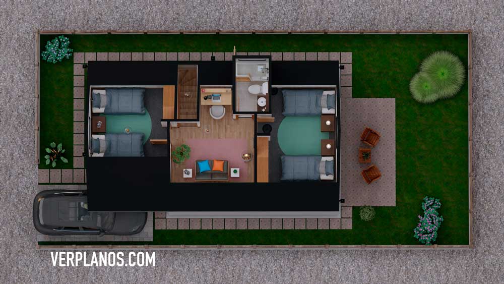 Vista previa de su segundo piso plano de casa de 2 pisos gratis