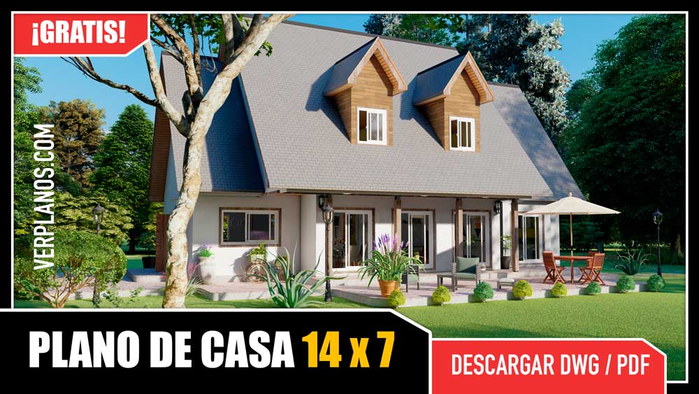 plano de casa de 2 pisos con 3 dormitorios y 3 baños gratis en autocad y pdf descargar
