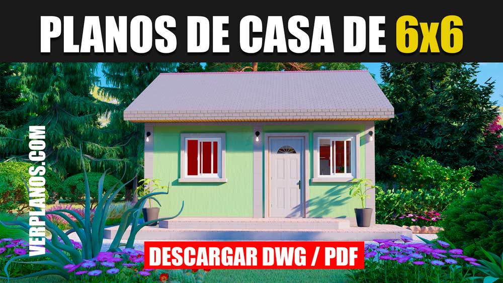 Plano de casa pequeña y económica gratis en Autocad y PDF ¡DESCARGAR!
