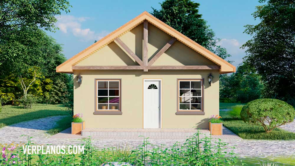 Vista previa de su fachada plano de casa económica