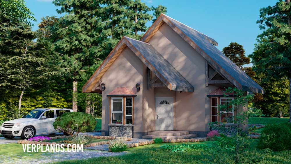 Vista previa Fachada de Plano de Casa Gratis