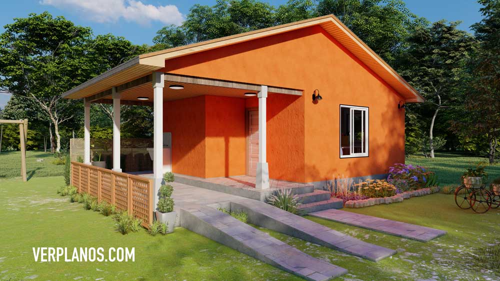 Vista previa de su fachada plano de casa