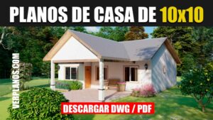 Plano de Casa cómoda y acogedora con 3 dormitorios (DWG / PDF)