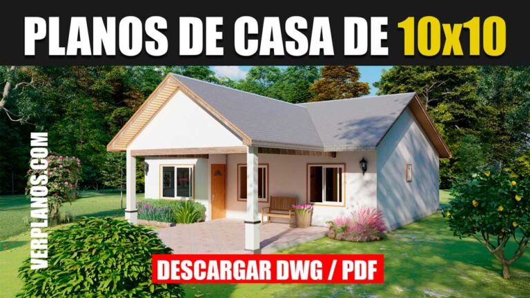 Plano de casa gratis 3 dormitorios 2 baños en autocad y pdf gratis