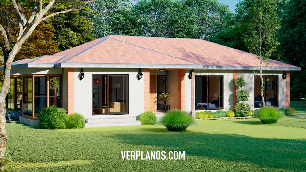 Vista previa de la fachada del plano de casa