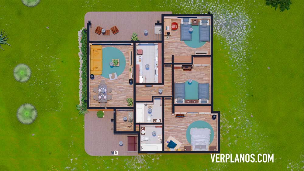 vista previa de su planta plano de casa clasica