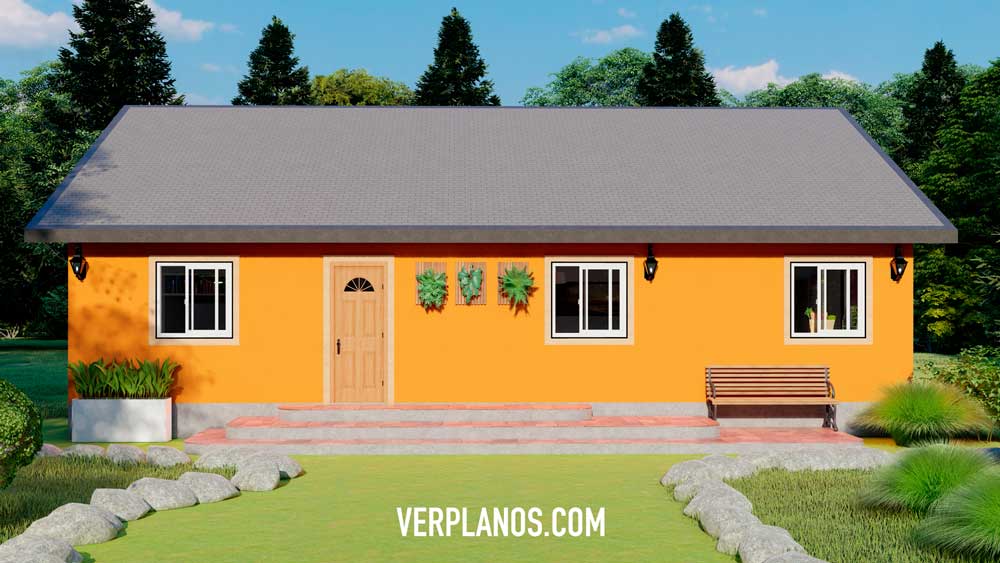 Vista previa de su fachada y plano de casa