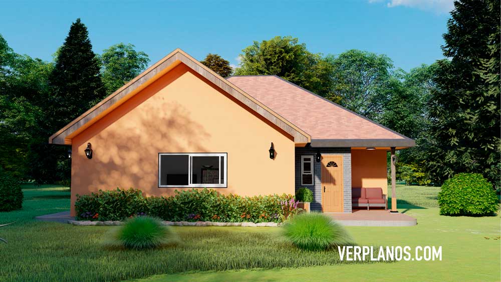 Vista previa fachada plano de casa clasica