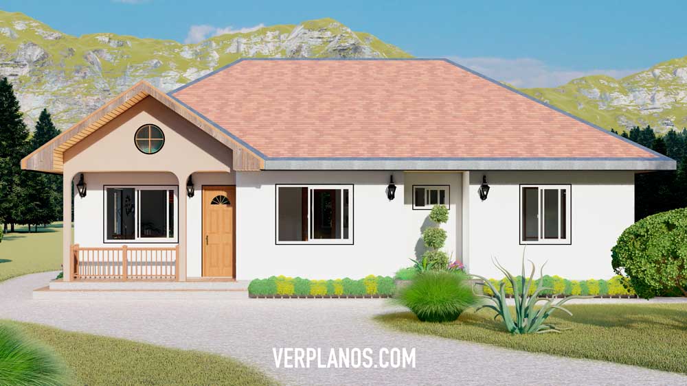 Vista previa de su fachada del plano de casa