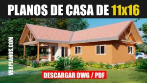 Hermoso Plano de casa de Campo con 4 dormitorios y 2 baños
