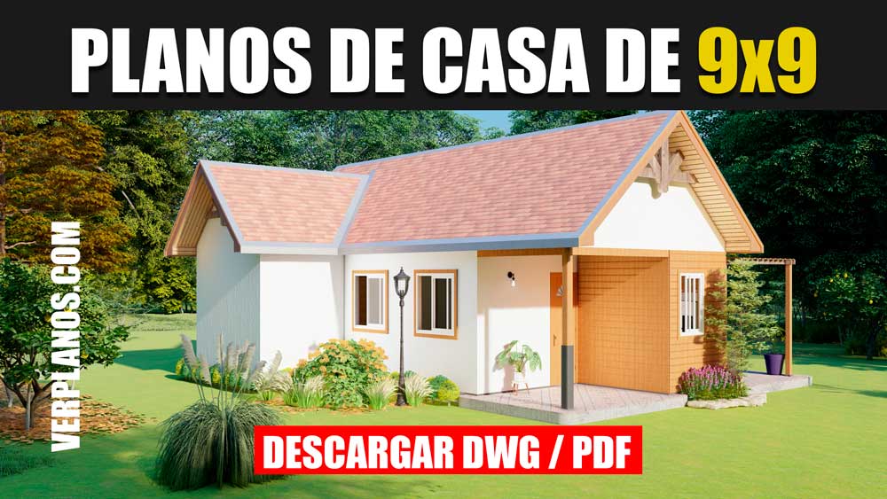Plano de casa Pequeña y económica gratis en autocad y pdf para descargar
