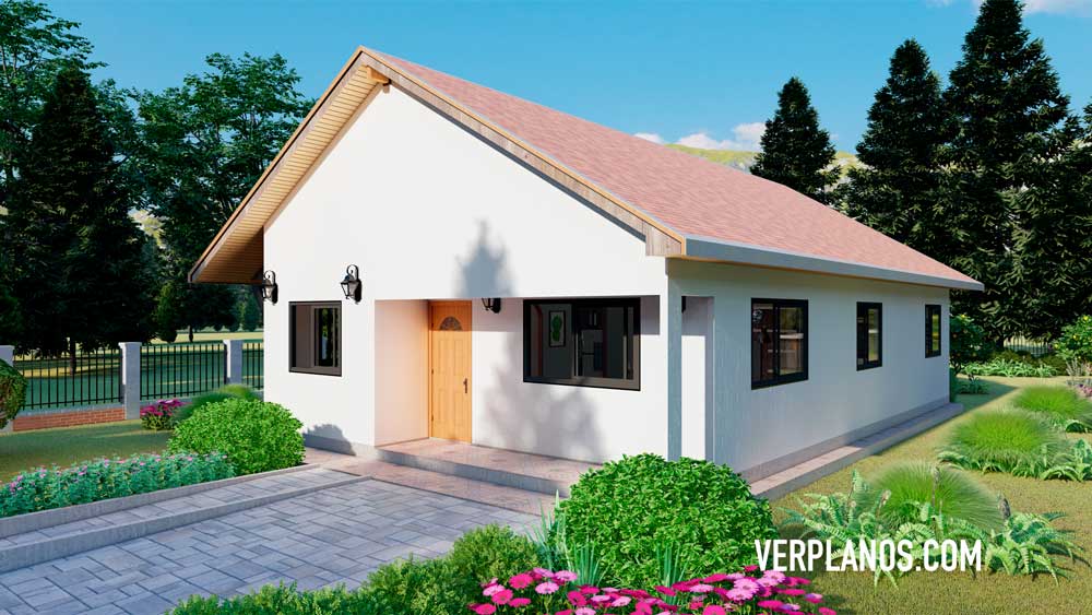 Vista previa fachada plano de casa estándar