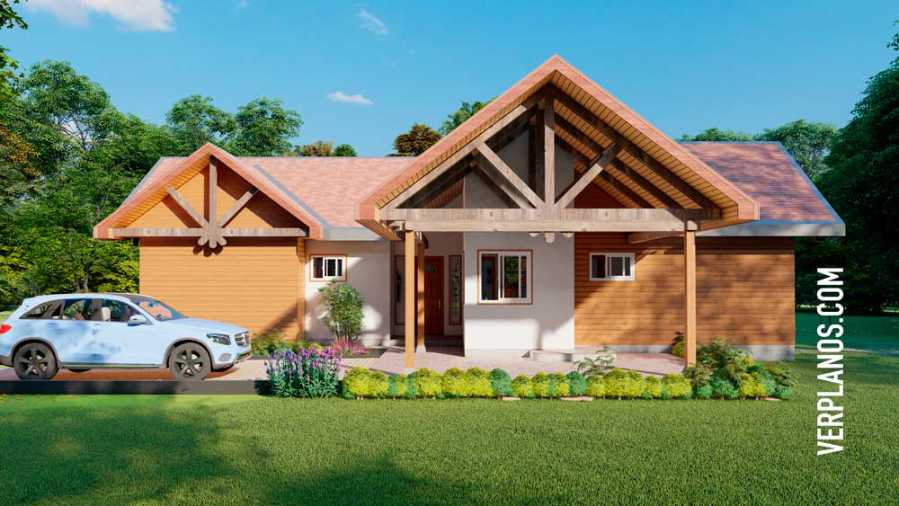 Vista previa fachada plano de casa