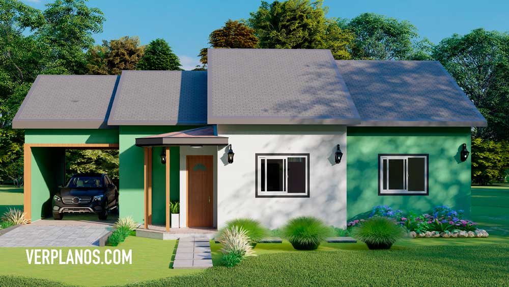 Vista previa de la fachada del plano de casa