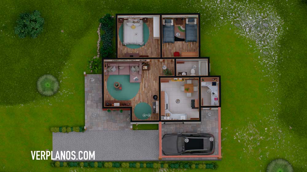 Vista previa planta plano de casa