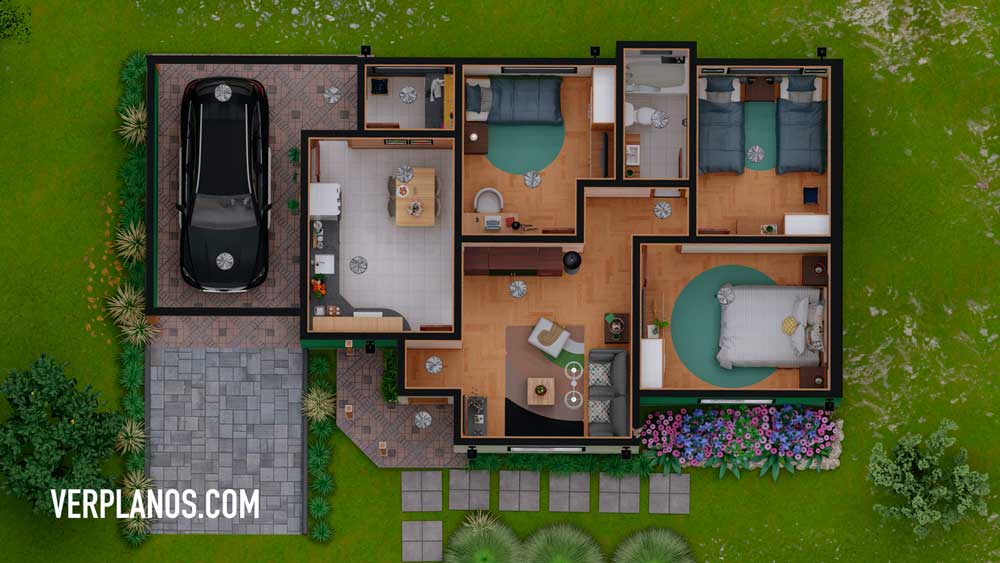 Vista previa de su planta del plano de casa económica