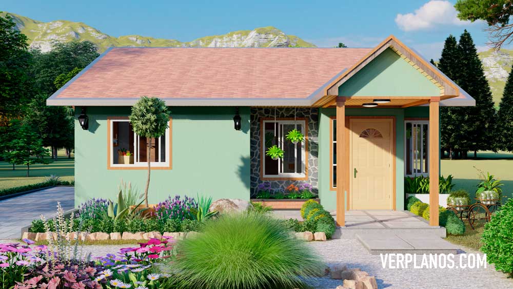 Vista previa de su fachada plano de casa