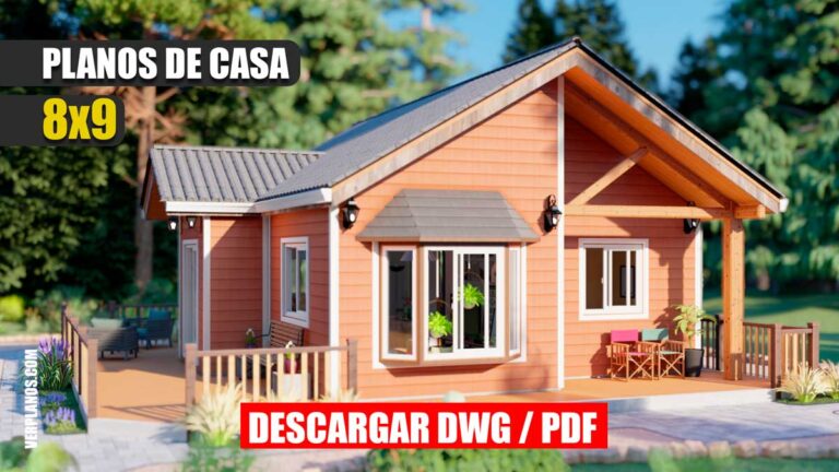 Planos de Casa Prefabricada Pequeña y Económica &#8211; #2 Dormitorios