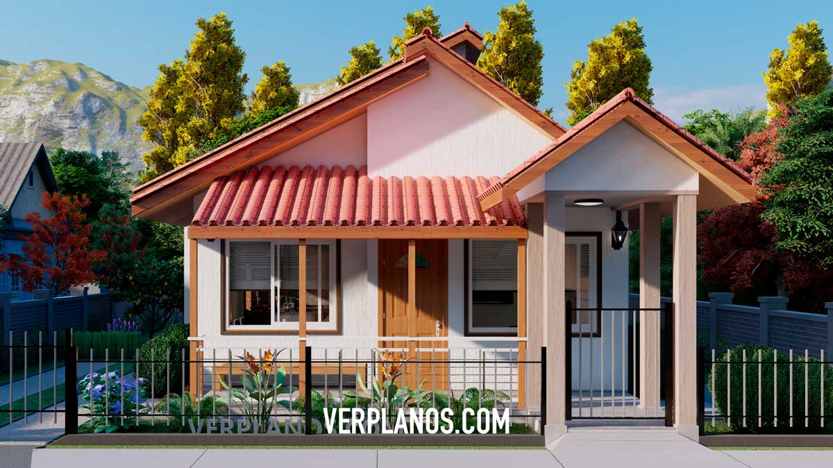 Fachada principal plano de casa