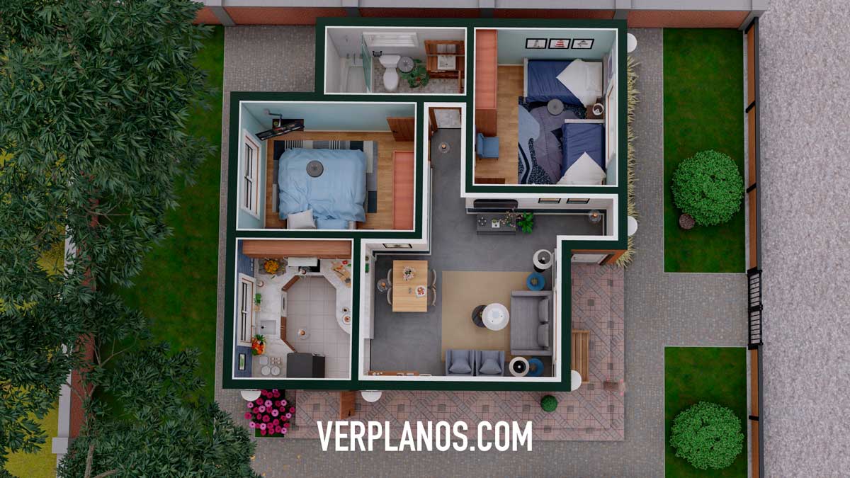 Vista previa de su planta y distribución