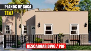 Hermoso Plano de Casa con estilo mediterráneo (3 Dormitorios)