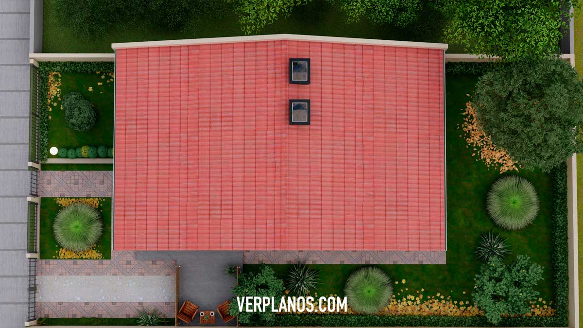 Vista previa planta de cubierta ventanas de techo