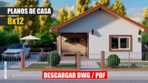 Modelo de Plano de Casa de 3 Dormitorios y 2 Baños con diseño Estándar