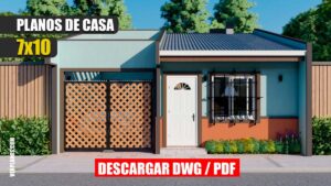 Planos de Casa de 1 piso ¡Pequeña y Económica! (3 Dormitorios)