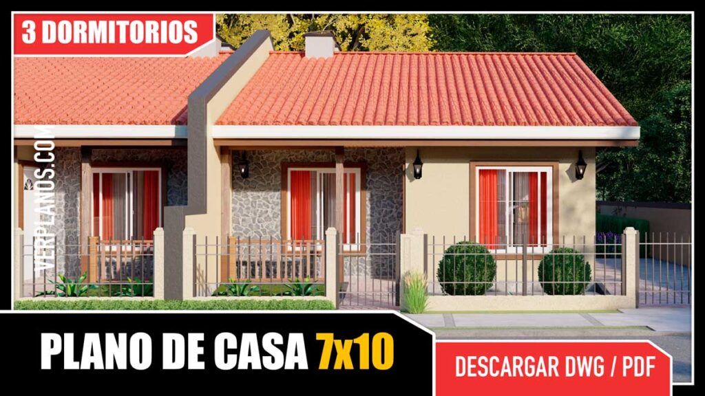 Planos de casa duplex 3 dormitorios 2 baños gratis en pdf y autocad para descargar