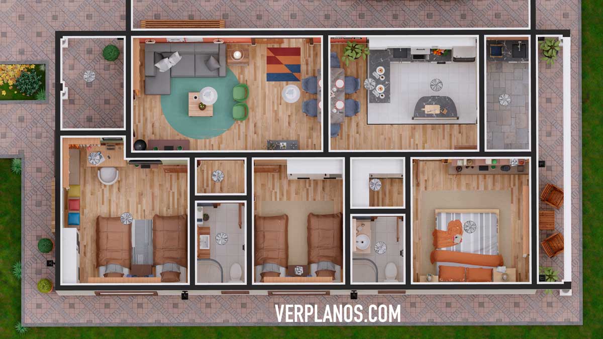 Vista previa de su planta o vista aérea