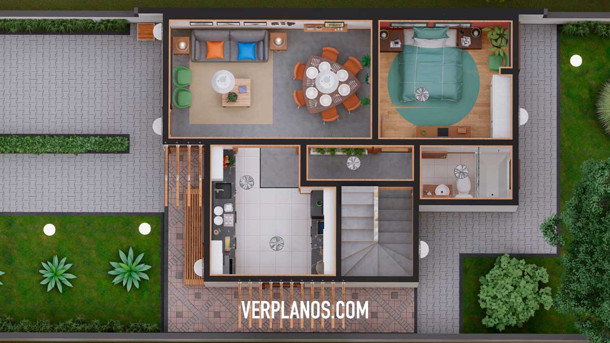 Vista en planta primer piso