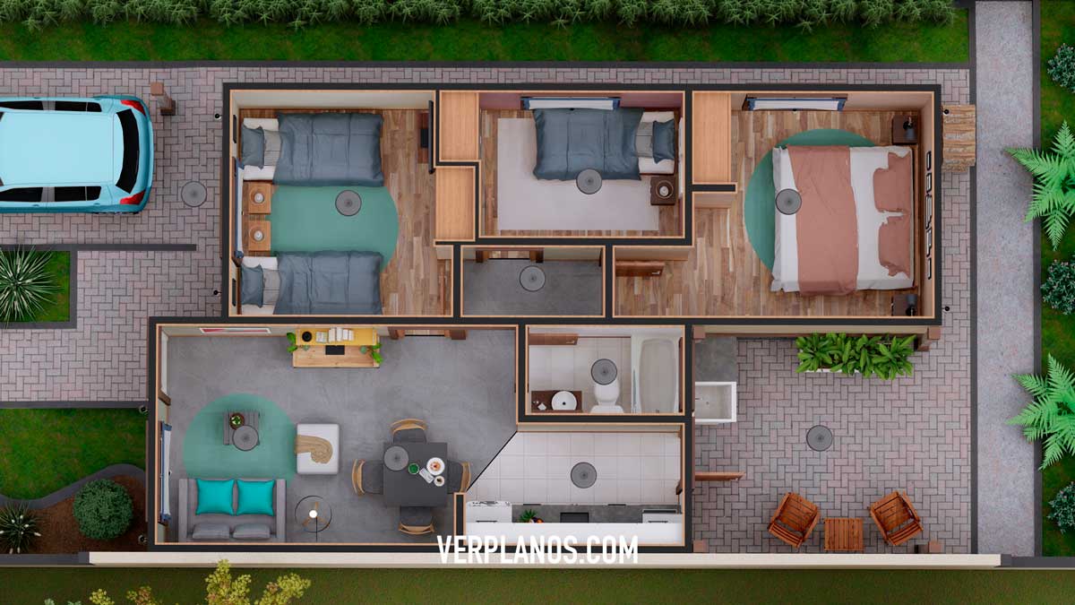 Planta segunda variación del plano de casa