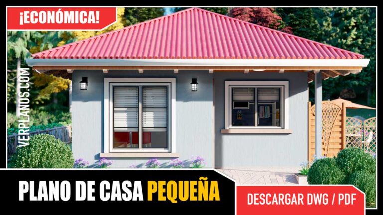 Planos de casa pequeña y económica en autocad formato dwg y pdf gratis