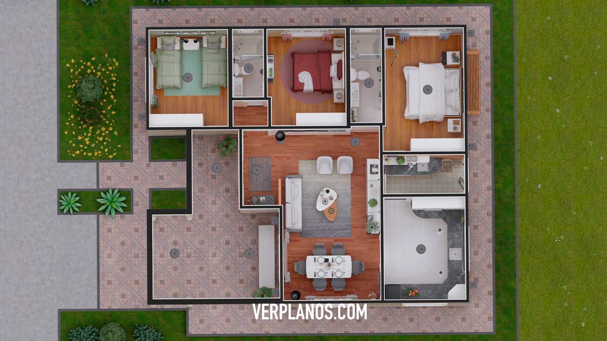 Vista previa de su plano de planta distribución interior