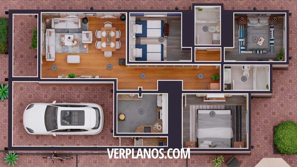 Planta vista previa de su distribución