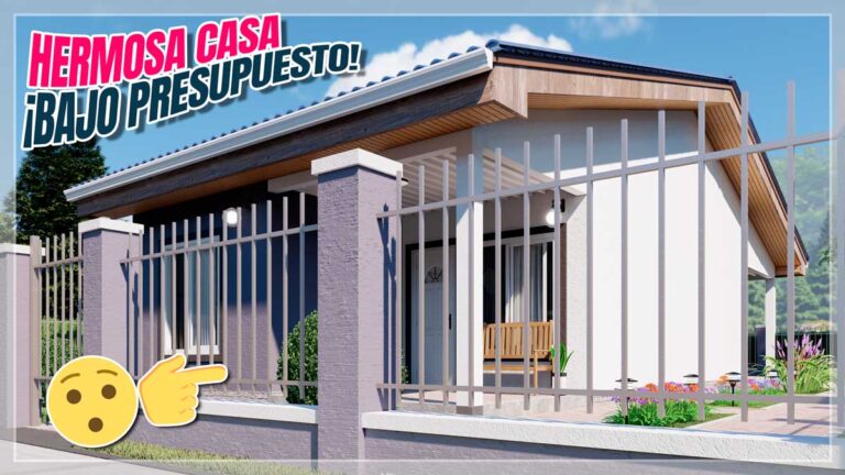 Hermoso plano de casa pequeña y económica de 3 dormitorios y 2 baños dwg y pdf