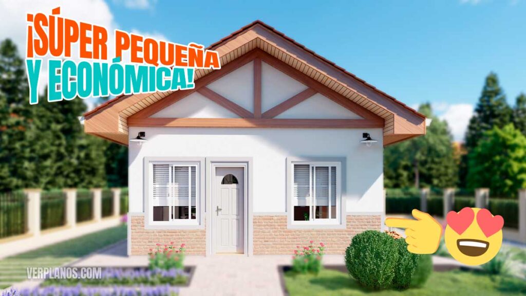 Planos de casa pequeña y económica gratis de 1 piso en formato DWG para Autocad o PDF