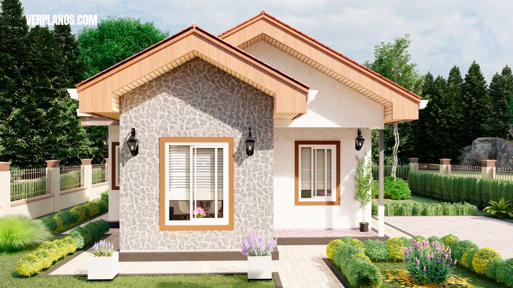 Vista de la fachada principal de la casa