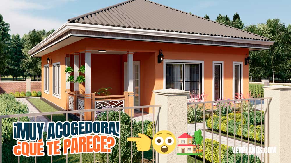 Hermosa idea de Plano de Casa con 3 dormitorios descargar gratis en formato DWG o PDF