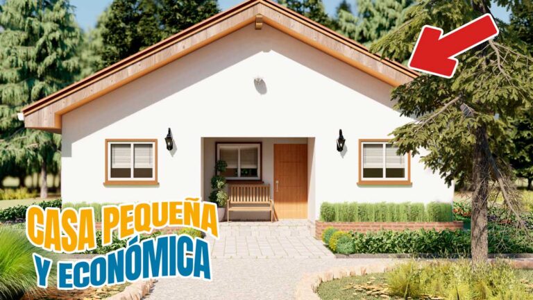 Plano de casa pequeña con medidas de cmapo dwg pdf 3d