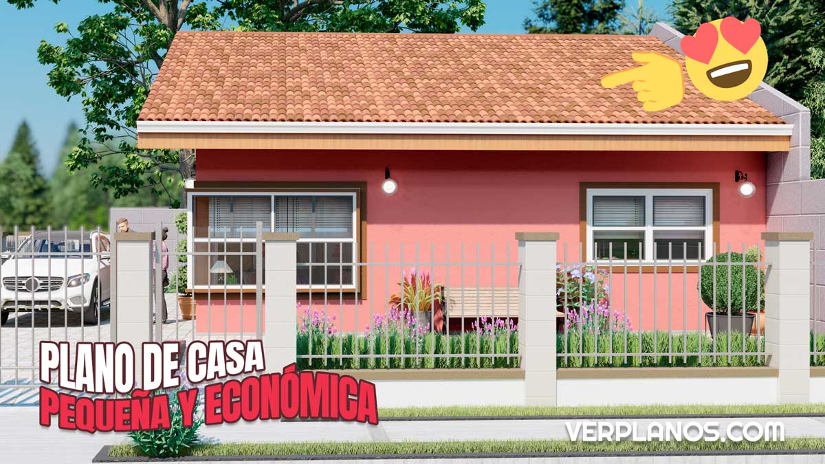 Plano de casa pequeña y económica descargar en DWG y PDF ¡GRATIS!