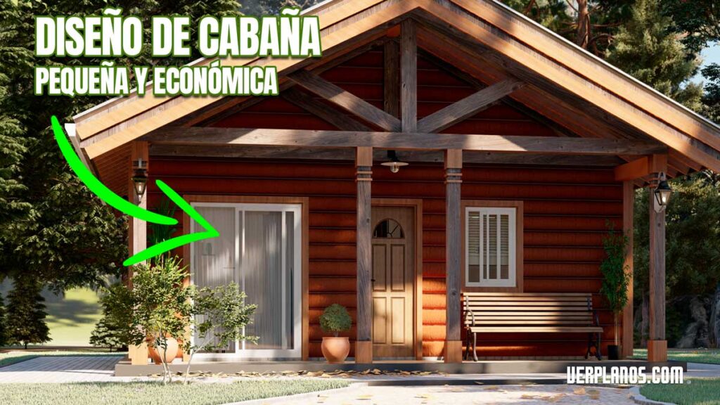 Diseño de casa de campo o cabaña casa prefabricada gratis en autocad y pdf descargar