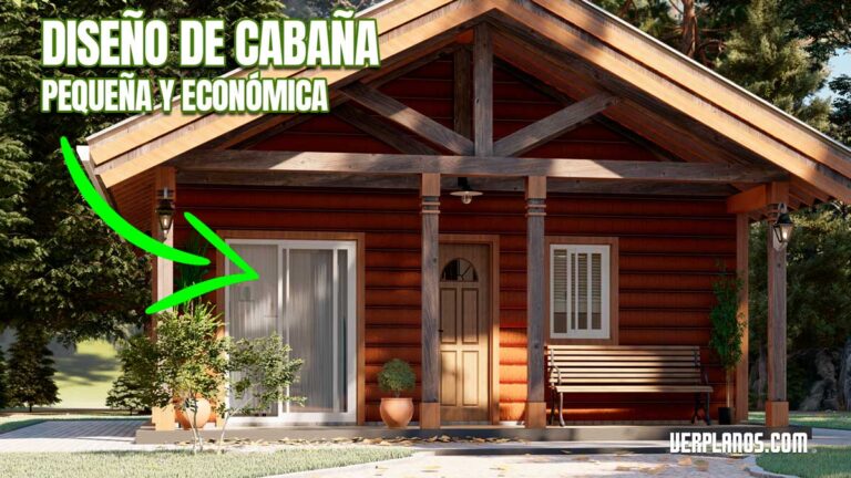 Diseño de casa de campo o cabaña casa prefabricada gratis en autocad y pdf descargar