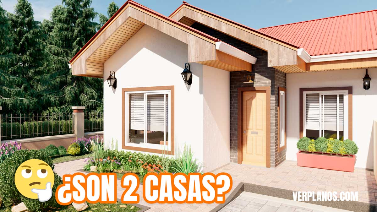 Planos de casa pequeña pareada económica de 1 piso descargar gratis dwg o pdf