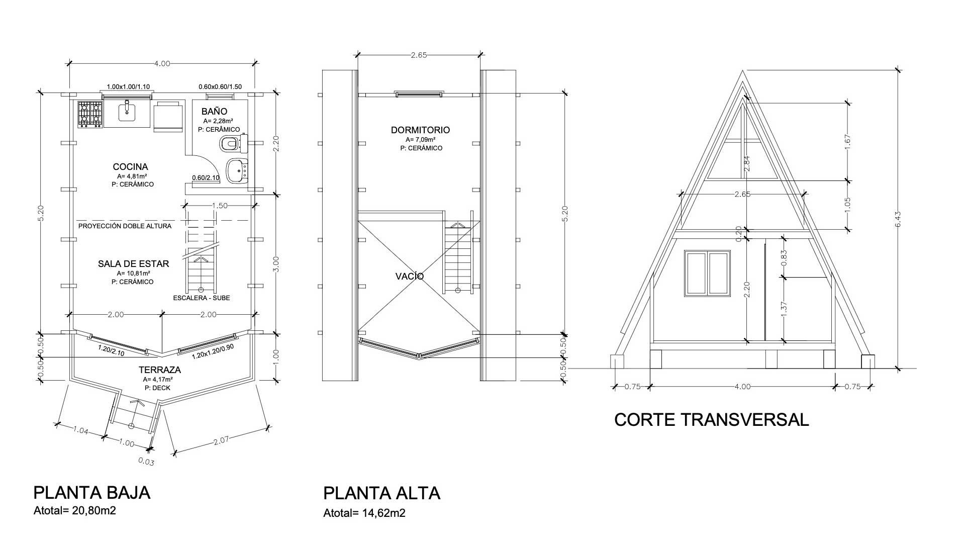 Vista previa del plano en autocad